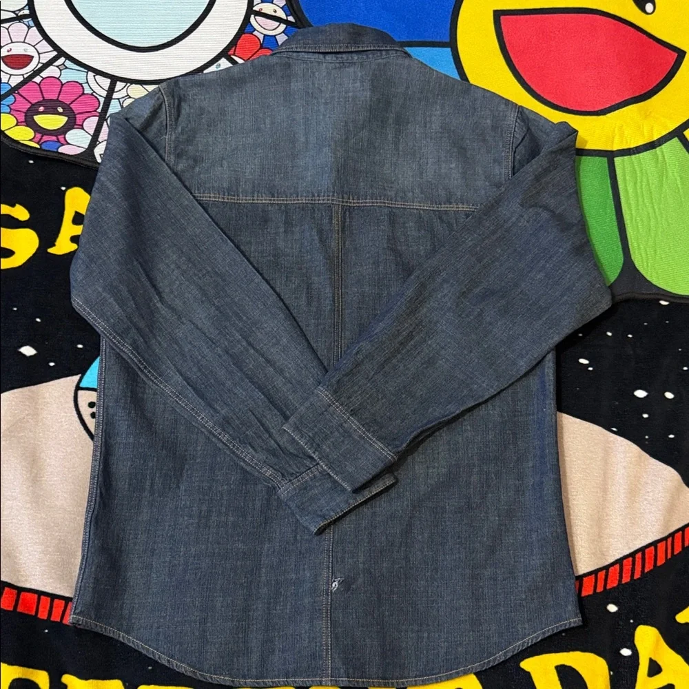 Third Army Men's Denim Shirt Long Sleeve - Picture 9 of 13